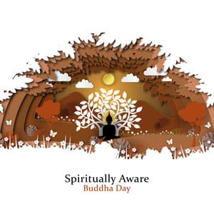 Spiritually Aware - Buddha Day: Awakened Spirit, Enlightenment Vesak, Long-Exposure for Good, Vesak, Buddha Jayanti, Buddha Purnima - Project!Yoga Meditation