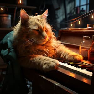 Fantasías Felinas: Tiempo De Tocar El Piano Para Aventuras Increíbles - Increíble fondo de piano de jazz