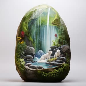 Paws and Water Rhythms: Melodies of Dog's River Journey - Natural Song