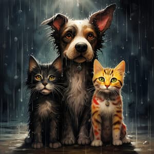 Serenata De Mascotas Con El Piano Lluvioso En Armonía - Equilibrio de lluvia
