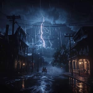 Serene Storms: Chill Rain and Soft Thunder Ambiance - Dawn River