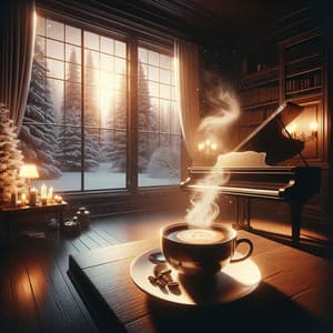 Winter Morning Coffee: Evening Coffee with a Piano - London Cafe Jazz