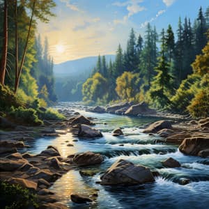 Nature's Tranquil Waters: Binaural Stream Sounds - Waveframe