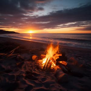 Seaside Bonfire Bliss: A Soundscape for Relaxation - Flickerfire