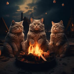 Paws by the Fireside: Ember's Calm Rhapsody - Path to Peace