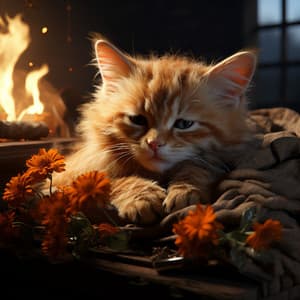 Serenidad Zen Para Gatos: Música Junto Al Fuego Para La Dicha Del Yoga - Simplemente hipnótica