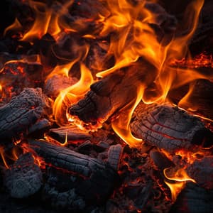 Refrán Calmante Junto Al Fuego: Melodías Relajantes De La Cadencia Iluminada - Sonidos De Todos Ruídos