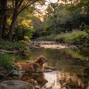 Paz Del Río Para Perros: Música Suave De Agua Relajante - Música fácil de escuchar por la tarde