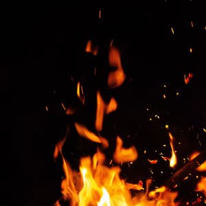 Fire Blaze Harmony: Enchanting Flames of Calm - Tropical Bliss