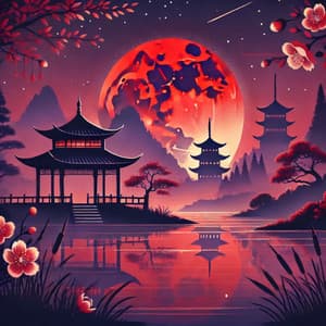 ओरिएंटल चिल आउट म्यूज़िक: लाल चाँदनी में एशियाई धुन - Oriental Music!