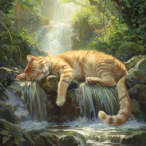 Paraíso De Cascada Para Gatos: Sonidos Tranquilos Y Reconfortantes - Musicoterapia para gatitos