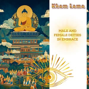 Male and Female Deities in Embrace - Kham Lama