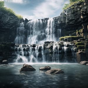 Waterfall's Lullaby: Tranquil Sleep Harmonies - Rain for Deeper Sleep