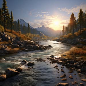 Concentration by the Water: Soothing River Ambience - American Inhabitants