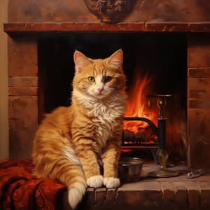 Armonías De Gatos Junto Al Fuego: Melodías Meditativas - Sonidos de la Naturaleza Relax