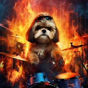 Fire Ballad: Dog Comfort Echoes - Easy Sunday Morning Music