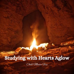 Studying with Hearts Aglow: Chill Music Fire - Stress Relief Helper