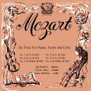 Six Trios For Piano, Violin And Cello - Wolfgang Amadeus Mozart