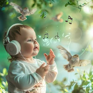 Gentle Binaural: Birds and Baby Melodies - 92 88 Hz - Smart Baby Academy