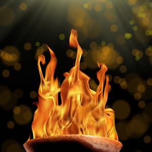 Beneath the Night's Flames: Chill Music Fire - Healing Frequencies