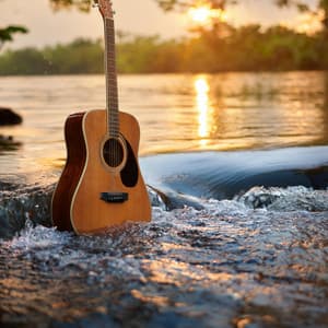 Concentration Currents: Gentle Guitar and Water Melodies - Guitar Music Groove