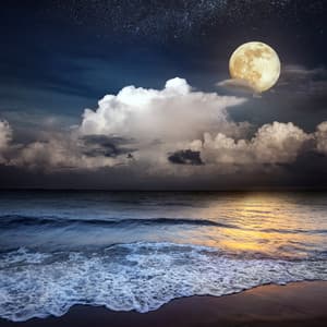 Peaceful Slumber: Relaxing Music Ocean Waves at Night - Instant Relax