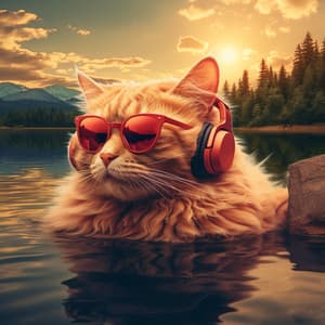 River's Serene Cat Retreat: Nature's Kitty Vibes - Nature Recordings