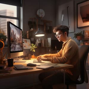 Sinergia De Piano De Jazz Para El Trabajo: Brillo De Melodías Colaborativas - Escalofrío Instrumental de Jazz