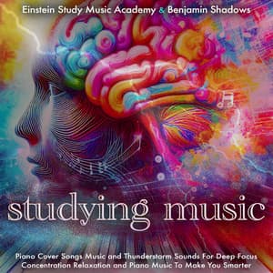 Studying Music – Piano Cover Songs Music and Thunderstorm Sounds For Deep Focus Concentration Relaxation and Piano Music To Make You Smarter - Einstein Study Music Academy