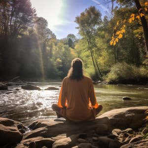 Tranquilidad En La Corriente: Oasis De Yoga Binaural - Sonidos del río