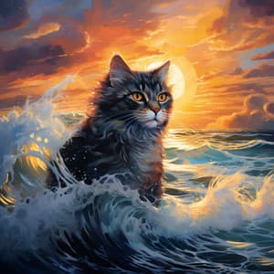 Feline Melodies: Ocean Breeze Harmony - Early Morning Chill Out Playlist