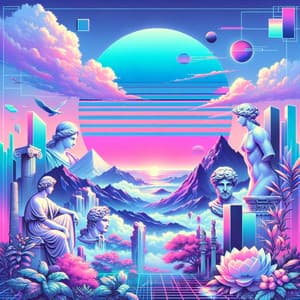 Aesthetic Drift: Neon Serenity & Vaporwave Dreams - Chillout Music Whole World