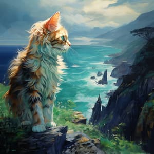 Feline Melodies: Rain Raindrops Harmony - Restful Peace