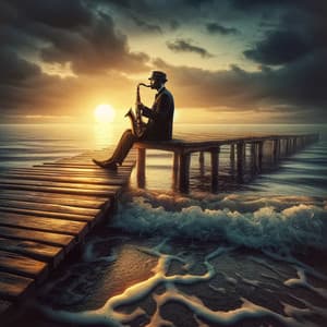 Jazz & Sea Waves - Saxophone