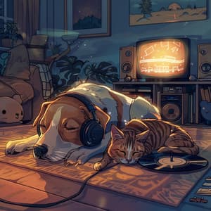 Lofi Pets Play: Joyful Beats - movie nights