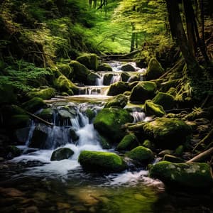 Armonía Contemplativa Del Arroyo: Coral Tranquilo De La Naturaleza - Naturaleza y Sonidos Fondos