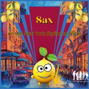 Sax on the New York Skyline at Night - Jazz Lemons Music