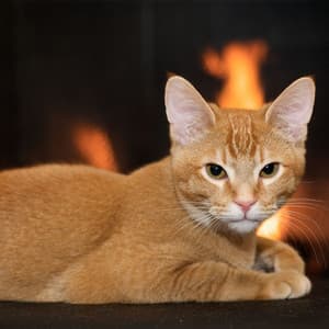 Radiant Cat Serenade: Binaural Fire and Ember's Comforting Tranquility - Binaural Bob