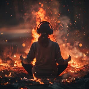 Fire Meditation Calm: Serene Flames - Meditation Music Solitude