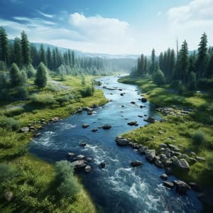 River's Soulful Meditation: Serenity Stream Ambience - Meditation Architect