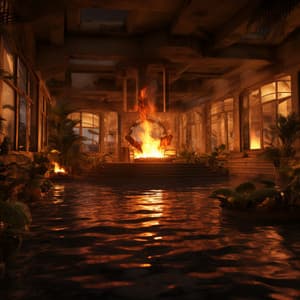 Fire Spa: Ember Relaxation Melodies - Horizon Lights