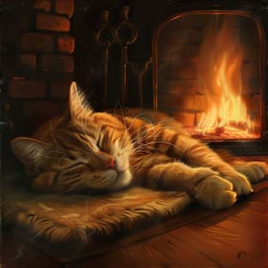 Tonos Binaurales De Fuego Para Relajar Gatos - Ruido natural