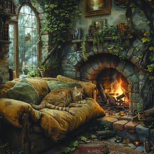 Ambiente De Relajación Con Fuego: Relajantes Melodías De Hogar - Musica Hoteles