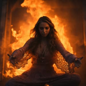 Fiery Meditation Moments: Symphony of Flames - Wonderclouds