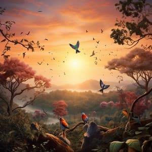 Birds in Nature's Realm: Calm Canvases for Relaxation - Djunjo