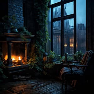 Fireside Serenity: Cozy Melodies - Fireplace Sounds