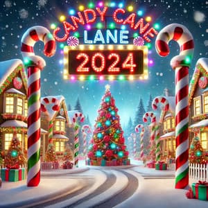 Candy Cane Lane 2024 - Canciones De Navidad Música Navideña Para Niños