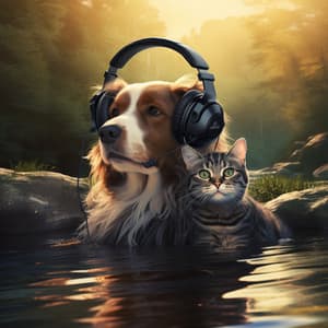 Streamside Serenity: Pets Relaxation Harmony - Brontology