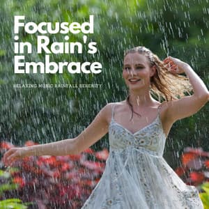 Focused in Rain's Embrace: Relaxing Music Rainfall Serenity - Nature Power