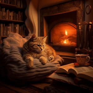 Cattitude Peaceful Retreat: Flameside Moments Melodies - cloudy night